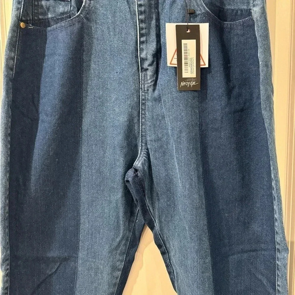 NASTY GAL NWT DUAL COLOR JEANS SIZE 10 - Picture 6 of 7